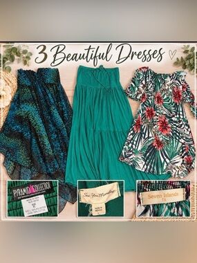 The Pyramid Collection Teal Tiered Maxi Skirt